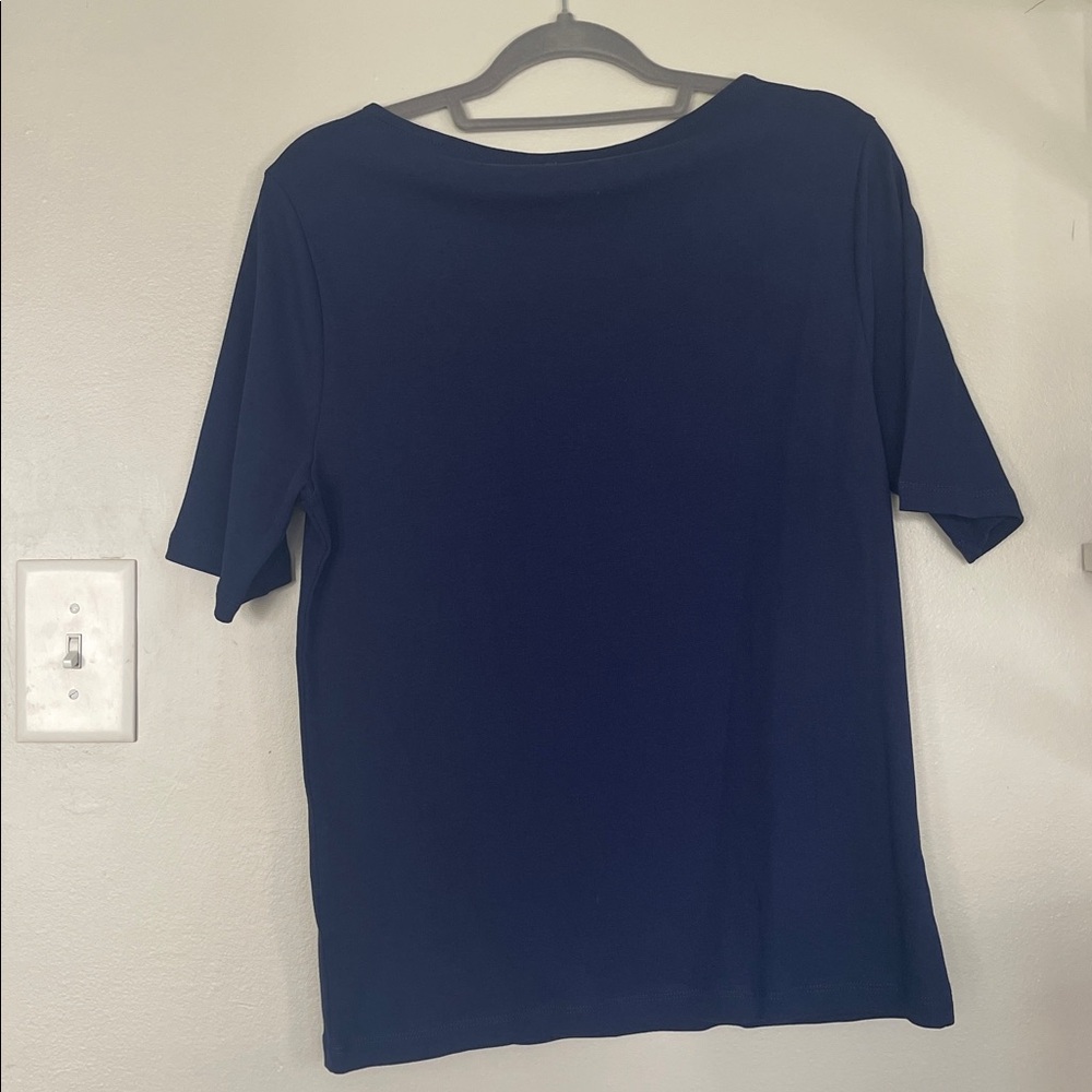 Navy J. Crew Factory basic tee - Picture 4 of 4